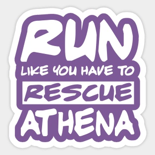 Saint Seiya - Run like you have to rescue Athena (goddess variant) Sticker